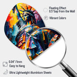 Colorful Liberty Statue II - Asymmetric Metal Wall Art