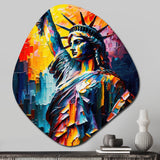 Colorful Liberty Statue II - Asymmetric Metal Wall Art