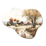 Beautiful Barn In Spring VI - Asymmetric Metal Wall Art