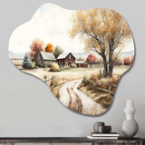 Beautiful Barn In Spring VI - Asymmetric Metal Wall Art