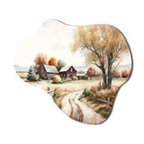 Beautiful Barn In Spring VI - Asymmetric Metal Wall Art