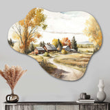 Beautiful Barn In Spring VIII - Asymmetric Metal Wall Art