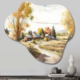 Beautiful Barn In Spring VIII - Asymmetric Metal Wall Art