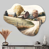 Path To The Barn IV - Asymmetric Metal Wall Art