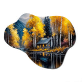 Cabin By The Lake In Summer III - Asymmetric Metal Wall Art