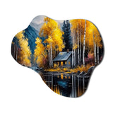 Cabin By The Lake In Summer III - Asymmetric Metal Wall Art