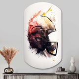 Football Player Helmet IV - Asymmetric Metal Wall Art