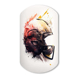 Football Player Helmet IV - Asymmetric Metal Wall Art