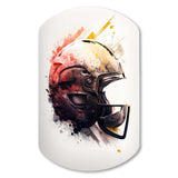 Football Player Helmet IV - Asymmetric Metal Wall Art