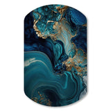 Abstract Geode Turquoise I - Asymmetric Metal Wall Art