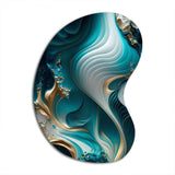 Abstract Geode Turquoise II - Asymmetric Metal Wall Art