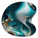 Abstract Geode Turquoise II - Asymmetric Metal Wall Art