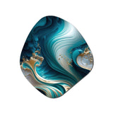 Abstract Geode Turquoise III - Asymmetric Metal Wall Art