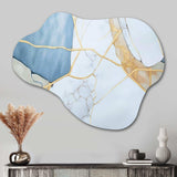 Abstract Geode White I - Asymmetric Metal Wall Art