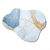 Abstract Geode White I - Asymmetric Metal Wall Art