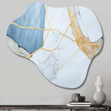 Abstract Geode White I - Asymmetric Metal Wall Art