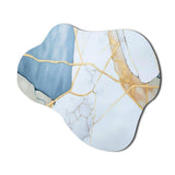 Abstract Geode White I - Asymmetric Metal Wall Art