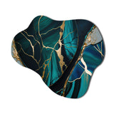 Abstract Geode Green I - Asymmetric Metal Wall Art