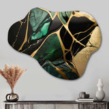 Abstract Geode Green III - Asymmetric Metal Wall Art