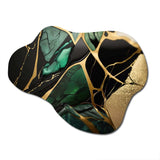 Abstract Geode Green III - Asymmetric Metal Wall Art