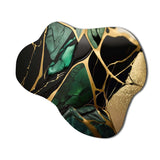 Abstract Geode Green III - Asymmetric Metal Wall Art