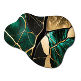 Abstract Geode Gold I - Asymmetric Metal Wall Art