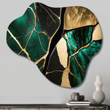 Abstract Geode Gold I - Asymmetric Metal Wall Art