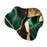 Abstract Geode Gold I - Asymmetric Metal Wall Art