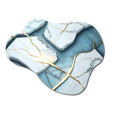 Abstract Geode White II - Asymmetric Metal Wall Art