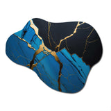 Abstract Geode Blue II - Asymmetric Metal Wall Art