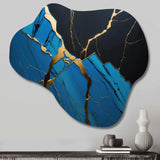 Abstract Geode Blue II - Asymmetric Metal Wall Art