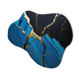 Abstract Geode Blue II - Asymmetric Metal Wall Art