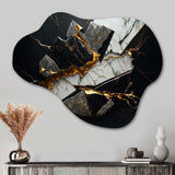 Abstract Geode Black III - Asymmetric Metal Wall Art