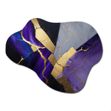 Abstract Geode Purple II - Asymmetric Metal Wall Art