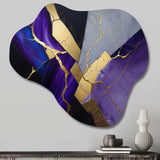 Abstract Geode Purple II - Asymmetric Metal Wall Art