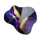 Abstract Geode Purple II - Asymmetric Metal Wall Art