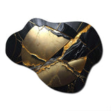 Abstract Geode Gold III - Asymmetric Metal Wall Art