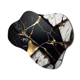 Abstract Geode Gold IV - Asymmetric Metal Wall Art