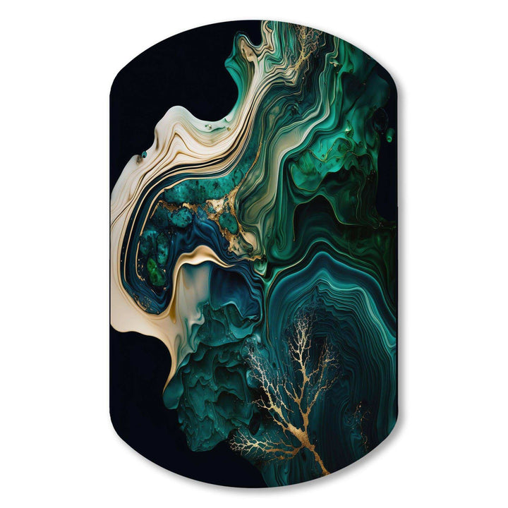Abstract Geode Marble I - Asymmetric Metal Wall Art