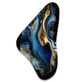 Abstract Geode Marble Blue II - Asymmetric Metal Wall Art