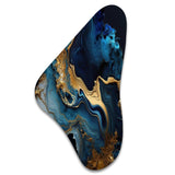 Abstract Geode Marble Blue III - Asymmetric Metal Wall Art