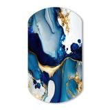 Abstract Marble Geode Blue I - Asymmetric Metal Wall Art