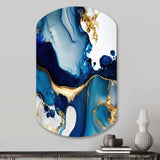 Abstract Marble Geode Blue I - Asymmetric Metal Wall Art