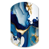 Abstract Marble Geode Blue I - Asymmetric Metal Wall Art