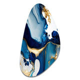 Abstract Marble Geode Blue I - Asymmetric Metal Wall Art