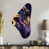 Abstract Marble Geode Purple I - Asymmetric Metal Wall Art