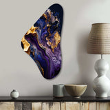 Abstract Marble Geode Purple I - Asymmetric Metal Wall Art