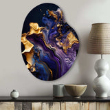 Abstract Marble Geode Purple I - Asymmetric Metal Wall Art