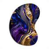 Abstract Marble Geode Purple And Blue - Asymmetric Metal Wall Art