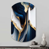 Abstract Geode Waves Gold I - Asymmetric Metal Wall Art